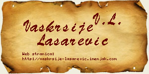 Vaskrsije Lašarević vizit kartica